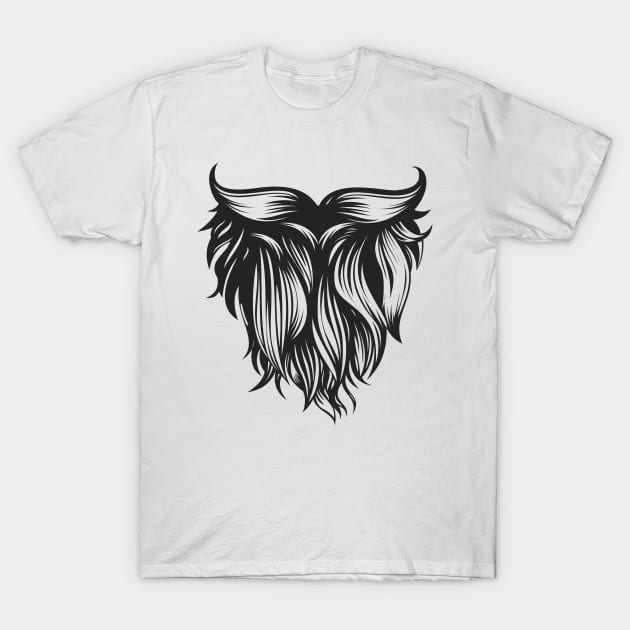 Curly Beard T-Shirt by Whatastory